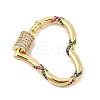 Brass Micro Pave Cubic Zirconia Keychain Clasps KK-P299-09A-G-2