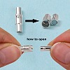 Brass Locking Tube Magnetic Clasps LS-X-MC079-S-4