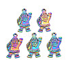 Rainbow Color Alloy Pendants PALLOY-S180-267-NR-1