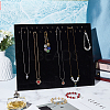 28 Golden Hooks Velvet Necklace Display Board NDIS-WH0016-02-5