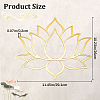 Lotus Acrylic Mirror Wall Stickers OACR-WH0032-07C-2