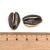 Electroplated Cowrie Shell Beads SSHEL-M023-05G-3