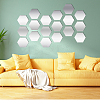 Acrylic Hexagon Mirror Wall Decor DIY-WH0221-30C-6