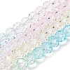Transparent Painted Glass Beads Strands DGLA-A034-T6mm-A21-2