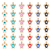 60Pcs 6 Colors Golden Tone Alloy Enamel Beads ENAM-AR0001-53-1