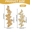 4Pcs 2 Styles Polyester Iron on/Sew On Patches PATC-HY0001-51-2
