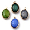 Pearl Luster Plated Glass Pendants PALLOY-JF00466-M-1