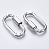 Tarnish Resistant 304 Stainless Steel Screw Carabiner Lock Charms LS-STAS-N087-25B-01-2