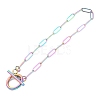 Ion Plating(IP) 304 Stainless Steel Paperclip Chain Bracelets BJEW-O186-02MC-1