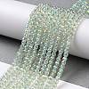 Electroplate Transparent Glass Beads Strands GLAA-H021-01B-FR07-3