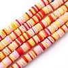 Handmade Polymer Clay Beads Strands CLAY-R089-6mm-T02B-16-1