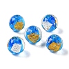 Handmade Gold & Silver Foil Lampwork Beads GLAA-G107-07A-02-2