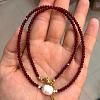 Natural Freshwater Pearl & Glass Beaded Necklaces for Women AC5368-6-1