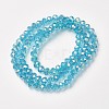 Electroplate Transparent Glass Beads Strands EGLA-A034-T4mm-T09-2