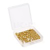 120Pcs 3 Size Rack Plating and Vacuum Plating Brass Round Spacer Beads Set KK-LS0001-11G-5