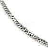 304 Stainless Steel Snake Chain Anklets AJEW-G024-07P-2