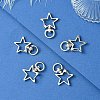 20Pcs 4 Styles Heart/Star Alloy Swivel Clasps FIND-YW0005-60-3