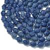 Natural Dyed & Heated Blue Aventurine Beads Strands G-K389-D12-01-3