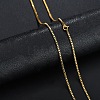 Stainless Steel Box Chain Necklace NJEW-YWC0001-02G-03-1