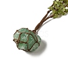 Natural Green Fluorite Braided Bead Pendant Necklacess NJEW-K258-05E-2
