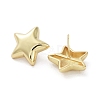 Star Brass Stud Earrings EJEW-M245-15G-2