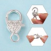 Tibetan Style Heart Lobster Claw Clasps K08Y0021-3