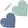 2Pcs 2 Colors Silicone Hot Mats for Hot Dishes AJEW-GF0008-29A-1
