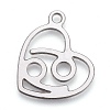 Non-Tarnish 304 Stainless Steel Pendants LS-STAS-M228-A01-01P-1