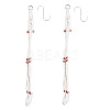 2Pcs Handmade Macrame Polyester with Wood Bead Plant Hanger AJEW-HS0001-47A-2