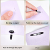 300Pcs Flat Round Iron Brads IFIN-CP0001-08-5