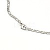 304 Stainless Steel Figaro Chain Necklace Making X-STAS-A028-N022MP-3