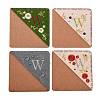 4Pcs Letter Personalized Hand Embroidered Corner Bookmarks JX587W-1
