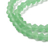 Imitate Austrian Crystal Frosted Glass Beads Strands GLAA-F029-TM2mm-B24-3