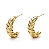 Brass Half Hoop Earrings EJEW-H121-01A-3