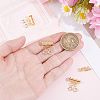 3Pcs 2 Holes Brass Slide Lock Clasps KK-BBC0027-60A-3