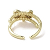 Brass Micro Pave Cubic Zirconia Open Cuff Ring RJEW-K256-58C-G-3