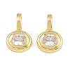 Brass Pave Clear Cubic Zirconia Pendants KK-CBA56EF-35B-G-01-1