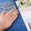 32Pcs Alloy Oval Open Back Bezel Connector Charms FIND-CA0011-77P-3