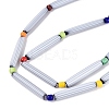 Handmade Millefiori Glass Lampwork Strip Beads Strands LA-N047-01I-3