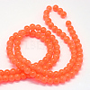 Baking Painted Imitation Jade Glass Round Bead Strands X-DGLA-Q021-6mm-32-3