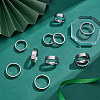 20Pcs 5 Styles 304 Stainless Steel Finger Rings for Men RJEW-UN0003-12-2