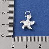 925 Sterling Silver Starfish Charms STER-K181-03S-3