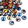 Printed Transparent Glass Cabochons GL-CBAA22A-07-3