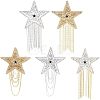 Fingerinspire 5Pcs 5 Style Glitter Enamel Hotfix Crystal Rhinestone DIY-FG0002-40-1