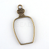 Rack Plating Alloy Bottle Open Back Bezel Pendants X-PALLOY-S047-31F-FF-2