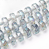 Electroplat Glass Beads Strands X-EGLA-Q092-10mm-D08-1
