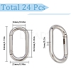 24Pcs Zinc Alloy Spring Gate Rings PALLOY-SC0004-22-2