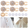 1-Hole Alloy Rhinestones Button Cover Clasp BUTT-HY0001-18-1
