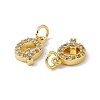 Real 18K Gold Plated Brass Micro Pave Clear Cubic Zirconia Charms KK-E068-VB452-Q-3