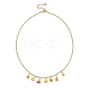 Natural Amber Chip Pendant Bib Necklaces with 304 Stainless Steel Cable Chains NJEW-JN05942-4